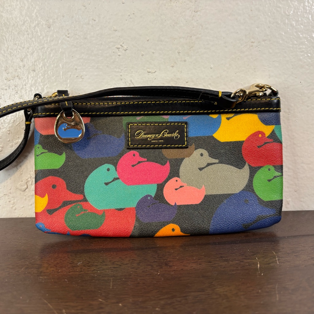 Dooney & Bourke Colorful Signature Duck Logo Clutch Wristlet